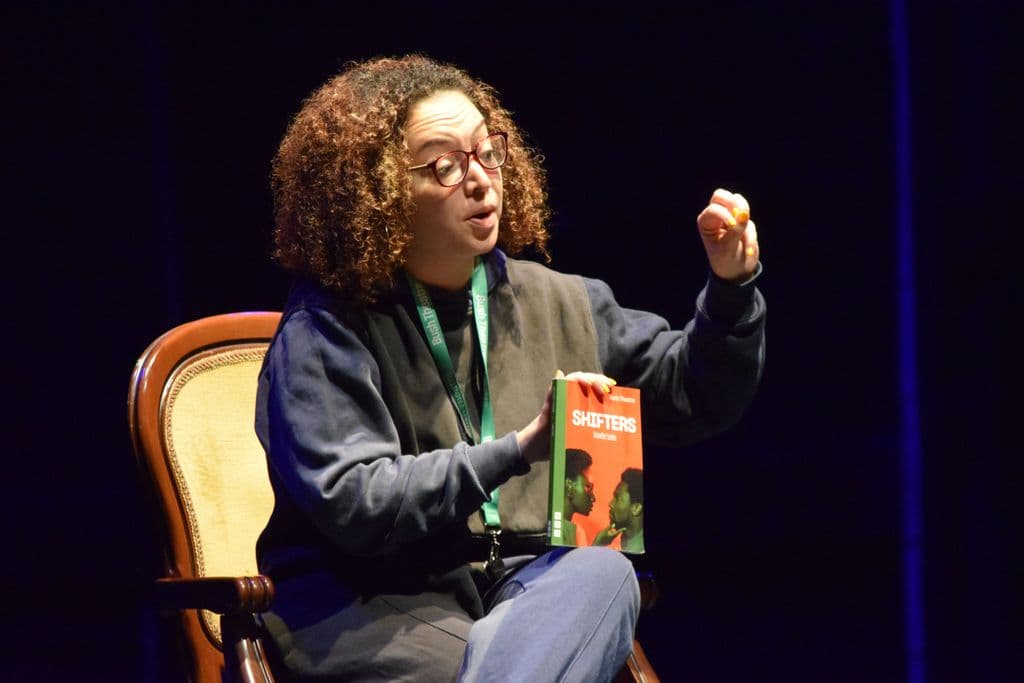 Lynette Linton on the stage of Theatre Royal Haymarket during her MC