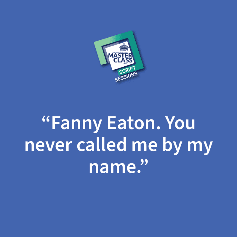 a blue background with 'Fanny Eaton. You never called me by my name.''