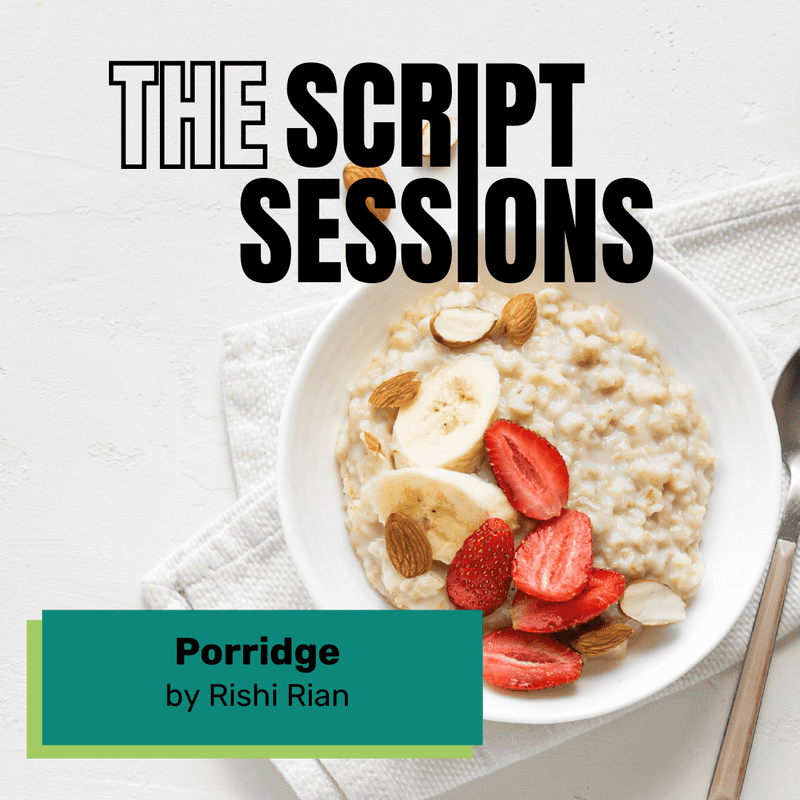 bowl of porridge with strawberries