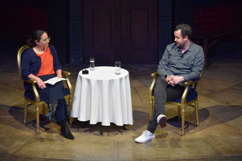 Daniel May & Clare Annamalai on the Theatre Royal Haymarket stage in conversation